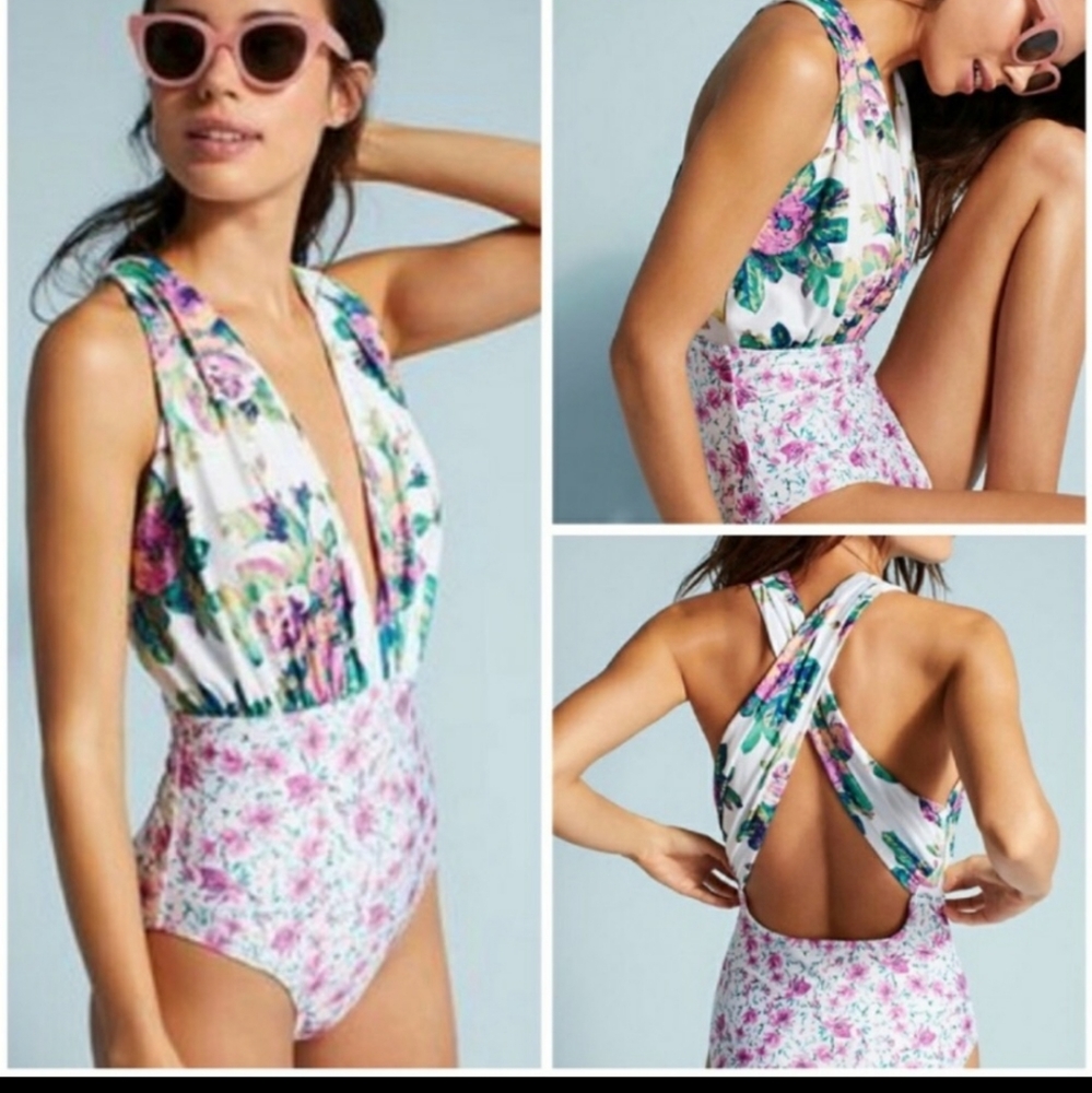 Zinnia Plunge Swimsuit small